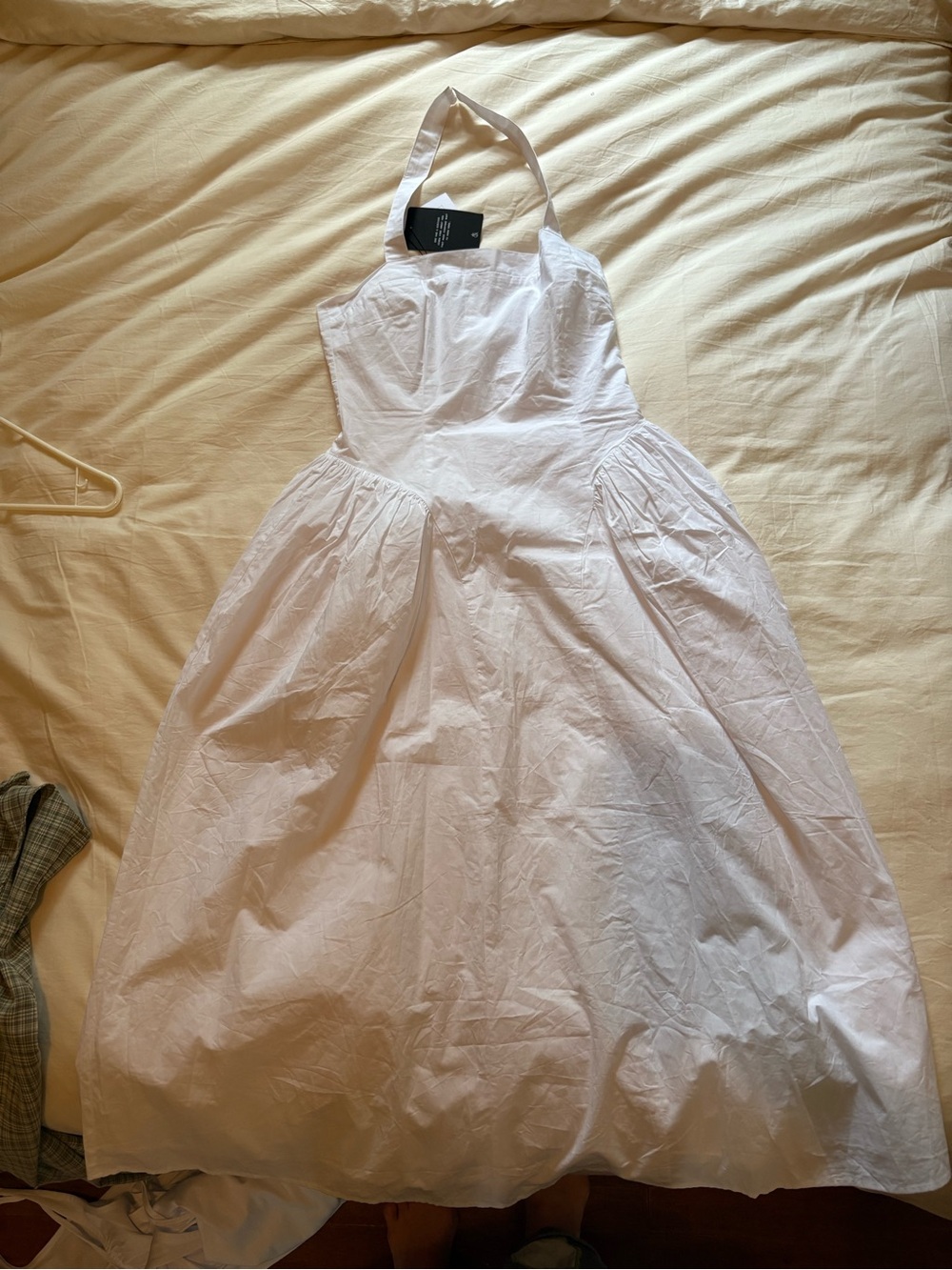 White Halter Neck Dress